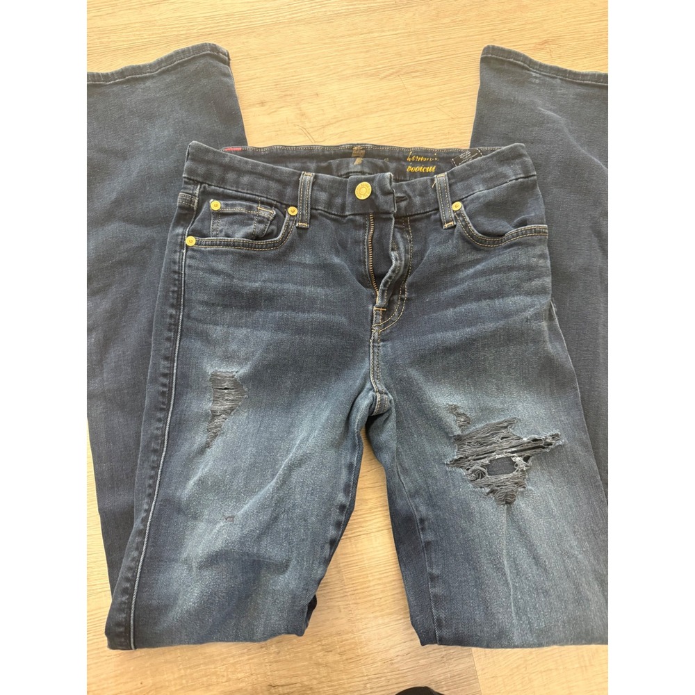 7 For All Mankind Kimmie Straight Jeans - Slim Illusion Luxe - Size 27